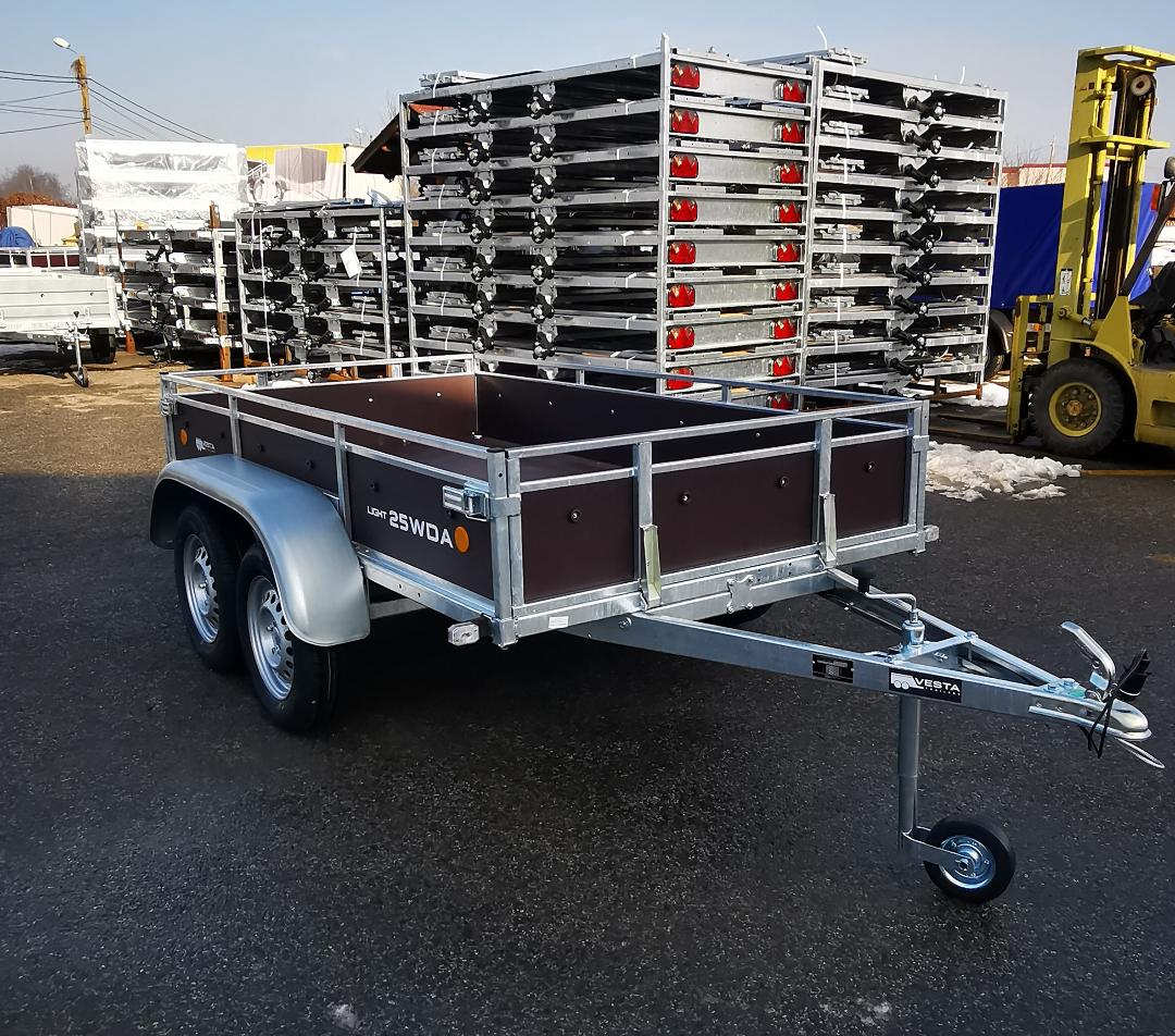 Remorca VESTA 25 WDA 750 KG, Dublu Ax (Categoria B)